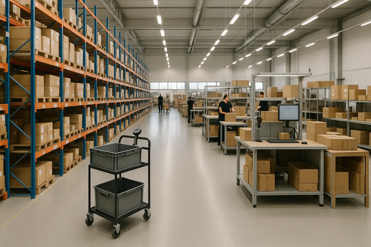 Structured warehouse and shipping processes in a JTL-WMS environment