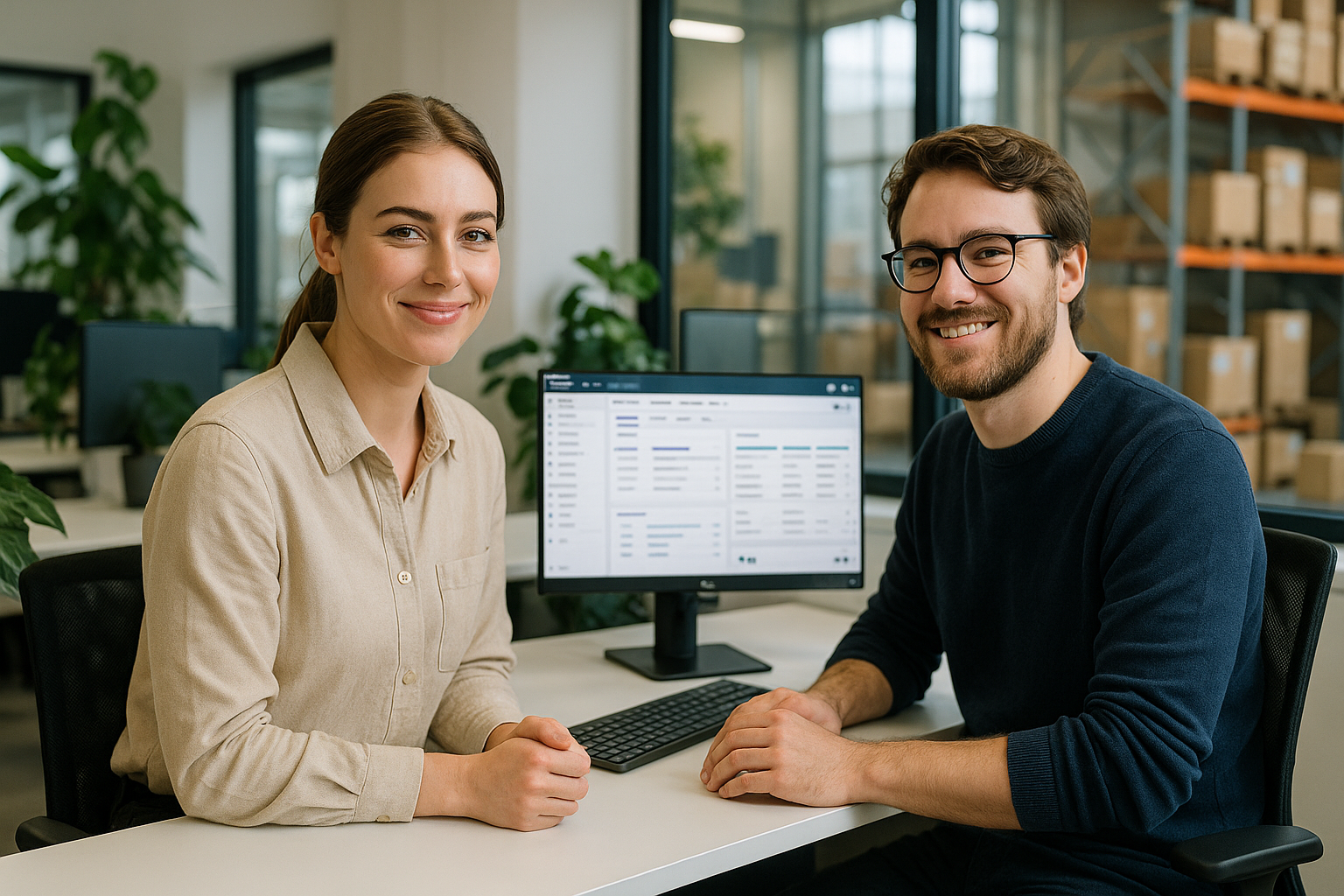 ERP Success Desk in moderner erfolgreicher RIS-Arbeitswelt.